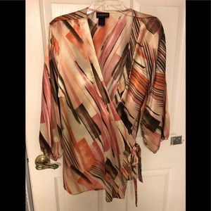 Lane Bryant Wrap-Around Print Blouse